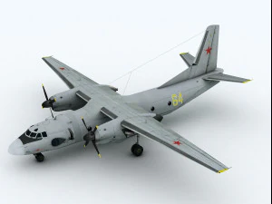 antonov an-26 curl 3D Model