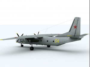 antonov an-26 curl 3D Model