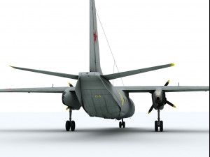 antonov an-26 curl 3D Model