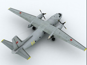 antonov an-26 curl 3D Model