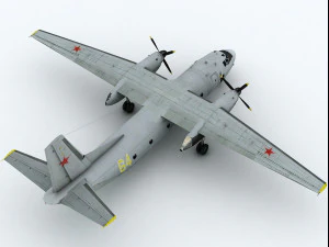 antonov an-26 curl 3D Model