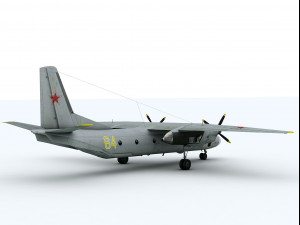 antonov an-26 curl 3D Model