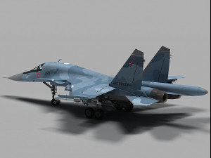 sukhoi su-34 fullback Modelo 3D