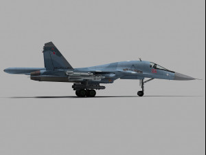 sukhoi su-34 fullback Modelo 3D