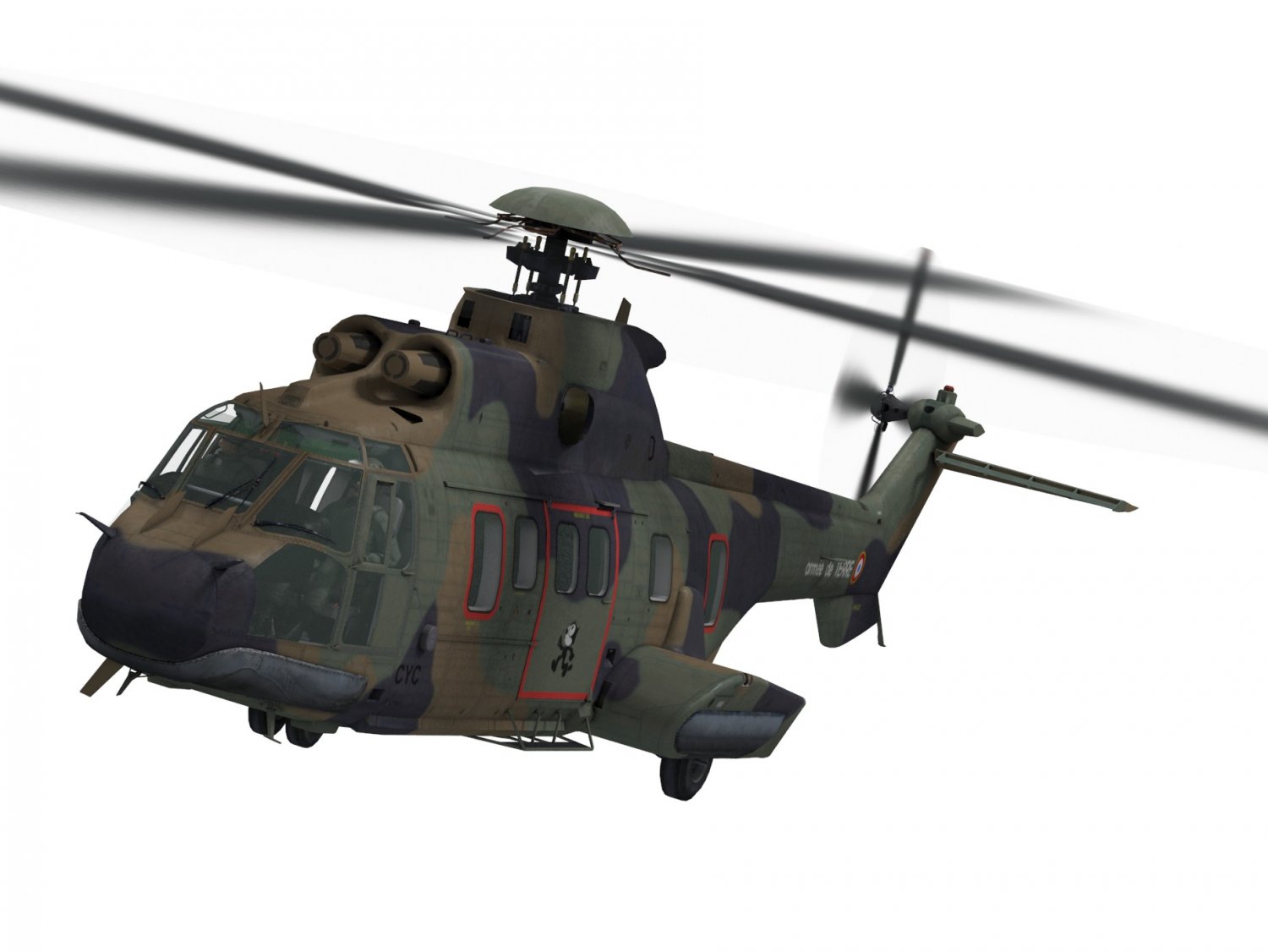 Magistrado admirar Dentro eurocopter as332 super puma Modelo 3D in Helicopter 3DExport
