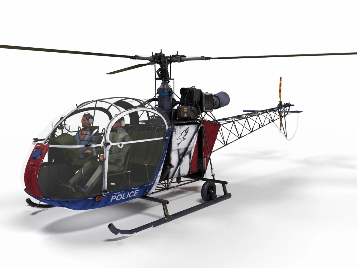 arospatiale alouette ii 3D Model .c4d .max .obj .3ds .fbx .stl .blend 