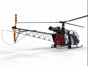 arospatiale alouette ii 3D Model