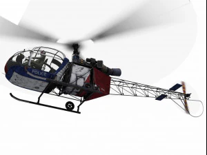 arospatiale alouette ii 3D Model