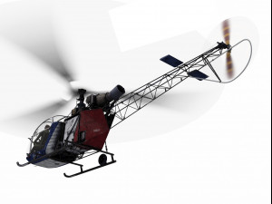 arospatiale alouette ii 3D Model