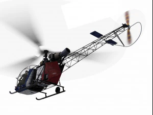 arospatiale alouette ii 3D Model
