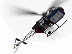 arospatiale alouette ii 3D Model