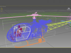 arospatiale alouette ii 3D Model