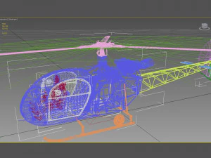 arospatiale alouette ii 3D Model