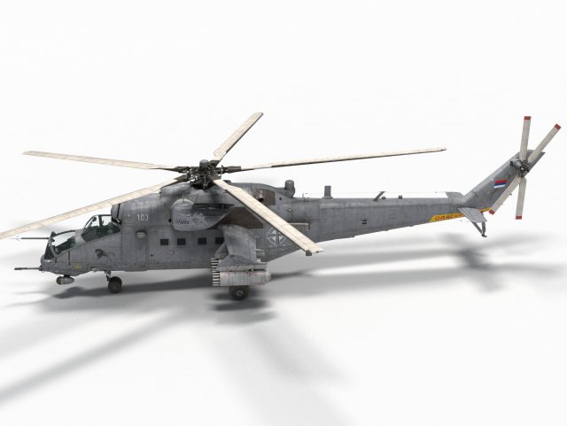 mil mi-35 hind 3D Model in Helicopter 3DExport