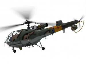 Aerospatiale alouette iii 3D Model