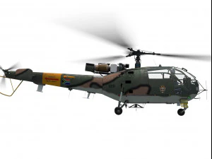 Aerospatiale alouette iii 3D Model