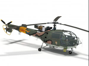 Aerospatiale alouette iii 3D Model