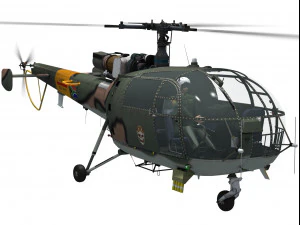 Aerospatiale alouette iii 3D Model