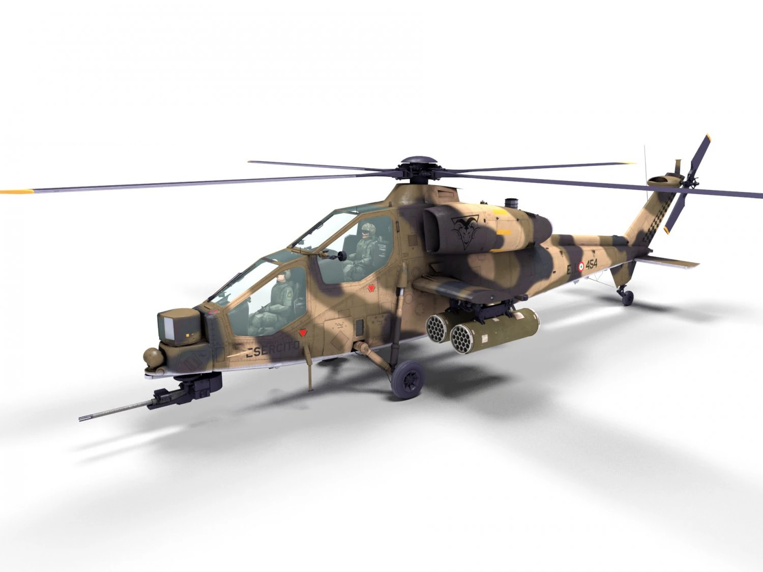 agusta a129 mangusta 3D Model .c4d .max .obj .3ds .fbx .stl .blend