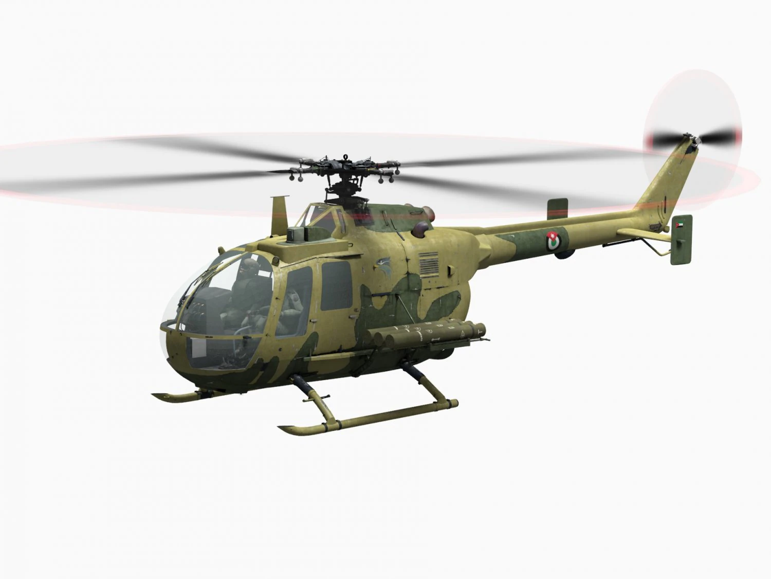 mbb bo 105 3D Model .c4d .max .obj .3ds .fbx .stl .blend