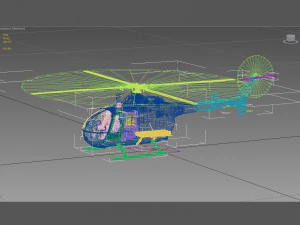 mbb bo 105 3D Model