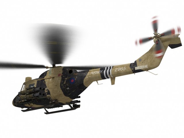 westland lynx 3D 모델 .c4d .max .obj .3ds .fbx .stl .blend 