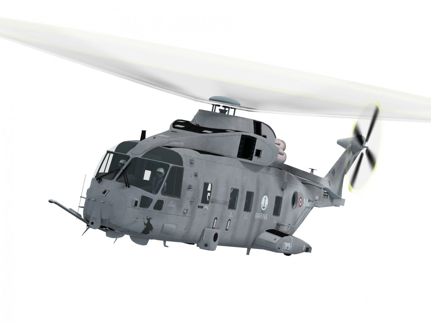 agustawestland eh-101 merlin 3D Model .c4d .max .obj .3ds .fbx .stl .blend 