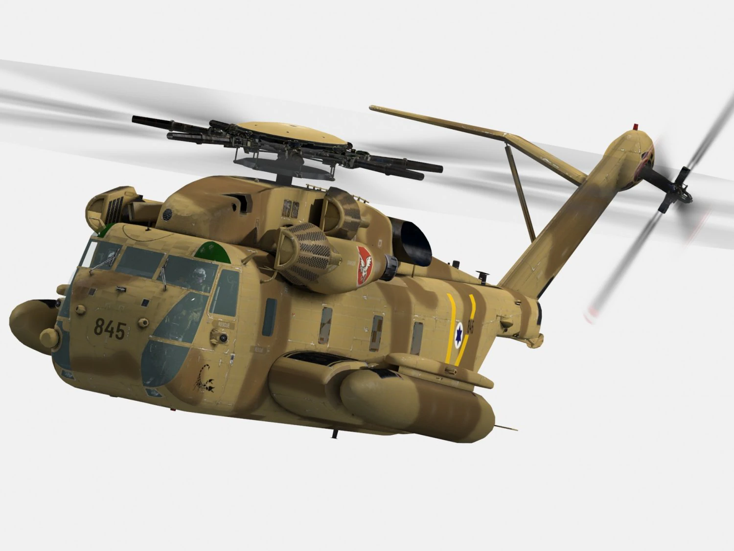 sikorsky ch-53e super stallion 3D Model .c4d .max .obj .3ds .fbx .stl .blend 