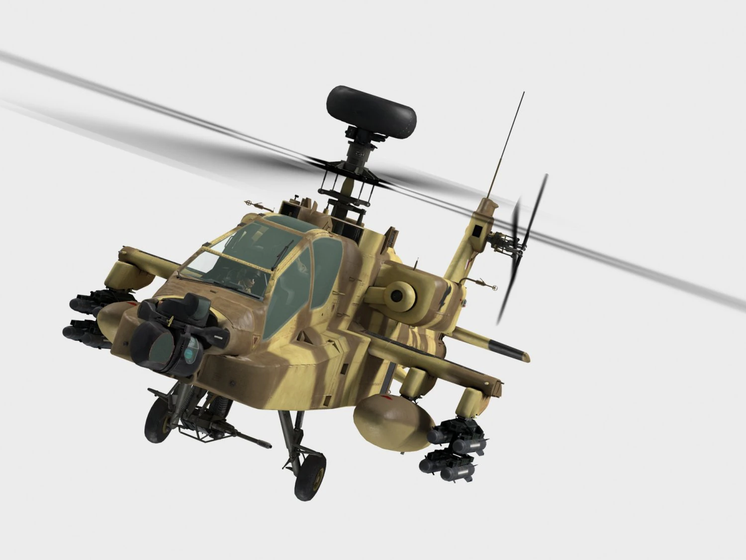 boeing ah-64 d apache longbow 3D Model .c4d .max .obj .3ds .fbx .stl .blend 