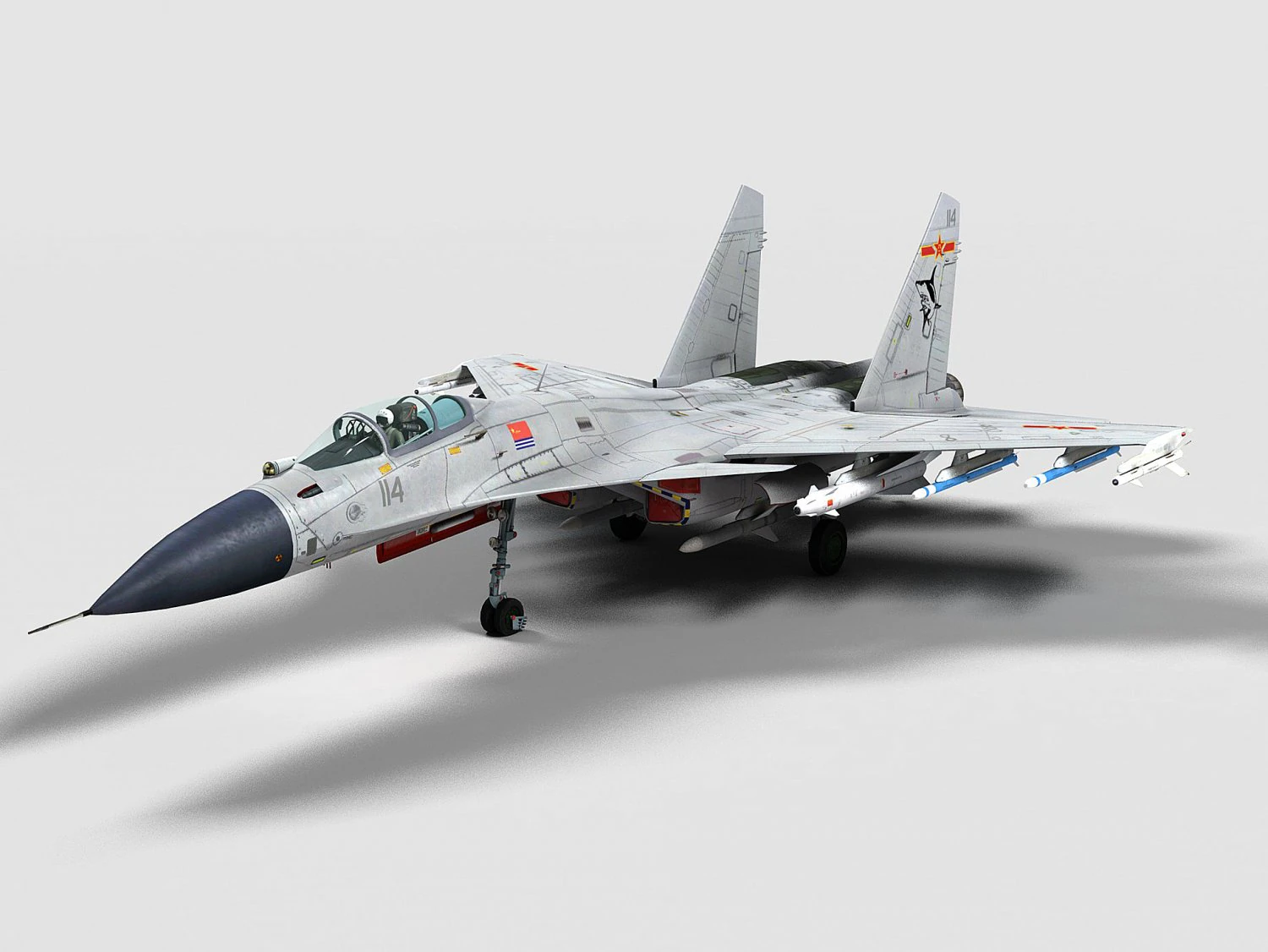 shenyang j-15 squalo volante Modello 3D .c4d .max .obj .3ds .fbx .stl .blend