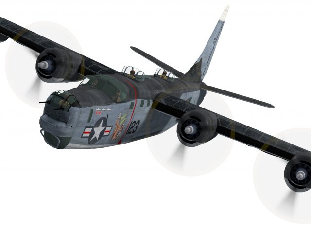 consolidated pb4y-2 privateer 3D Model .c4d .max .obj .3ds .fbx .lwo .lw .lws