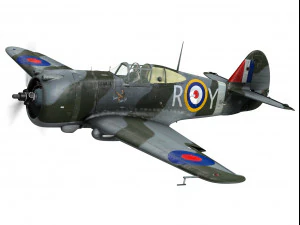 curtiss p-36 falco Modello 3D