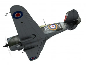 curtiss p-36 falco Modello 3D