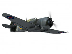 curtiss p-36 falco Modello 3D