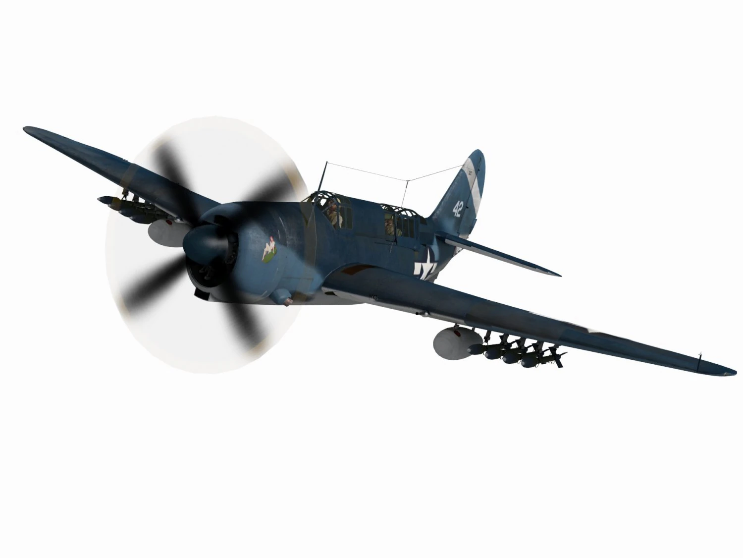 curtiss sb2c helldiver 3D Model .c4d .max .obj .3ds .fbx .stl .blend