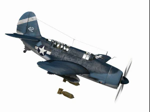 curtiss sb2c helldiver 3D Model