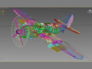 curtiss sb2c helldiver 3D Model