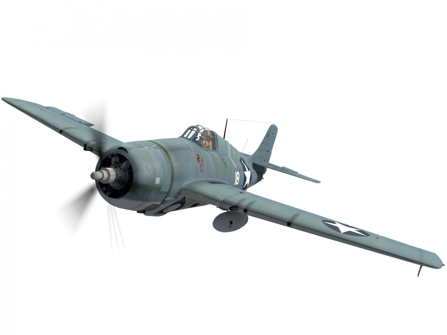 Grumman f4f gatto selvatico Modello 3D .c4d .max .obj .3ds .fbx .stl .blend 