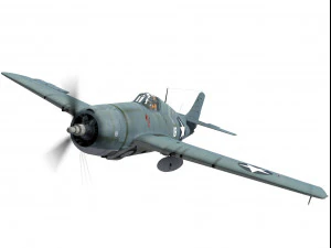 Grumman f4f gato selvagem Modelo 3D