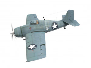 Grumman f4f gatto selvatico Modello 3D