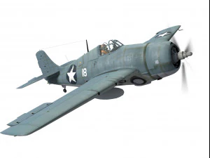 Grumman f4f gatto selvatico Modello 3D