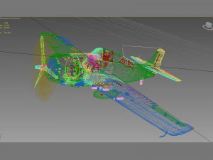 Grumman f4f gatto selvatico Modello 3D
