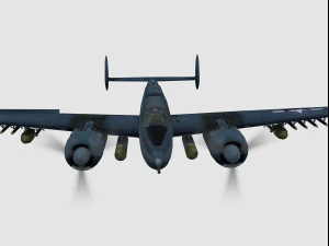 Beechcraft xa-38 grizzly Modello 3D