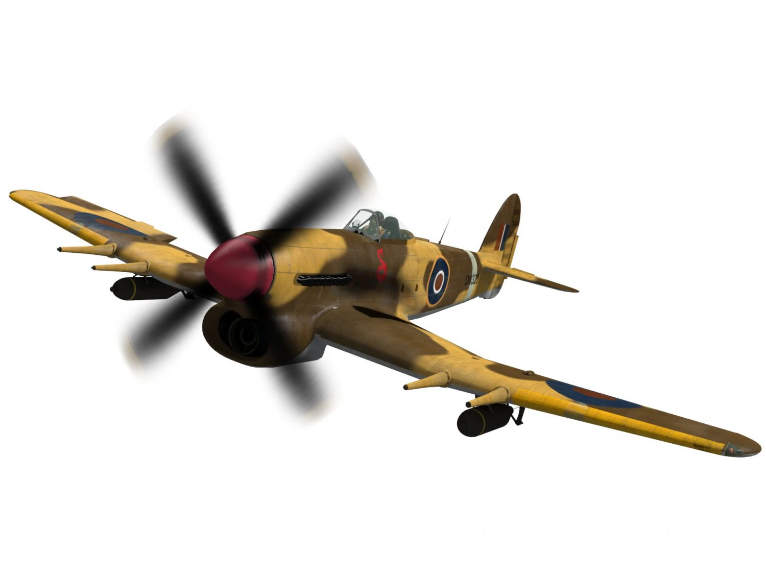 hawker typhoon 3D Model .c4d .max .obj .3ds .fbx .stl .blend 