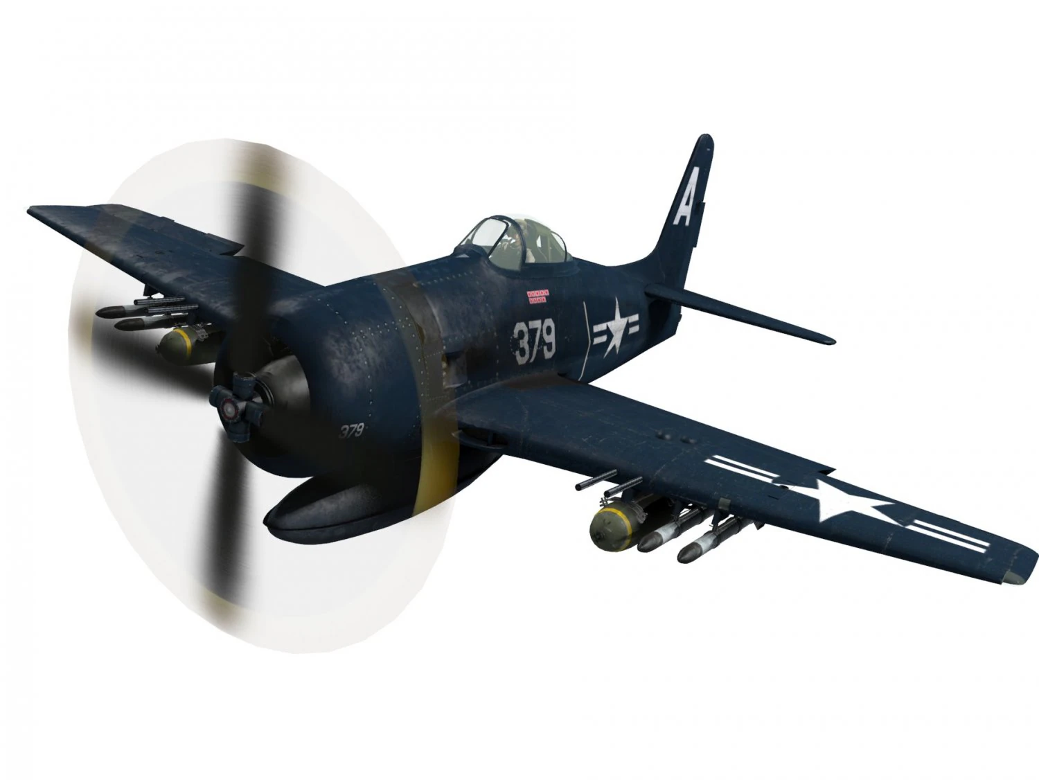 grumman f8f bearcat 3D Model .c4d .max .obj .3ds .fbx .stl .blend