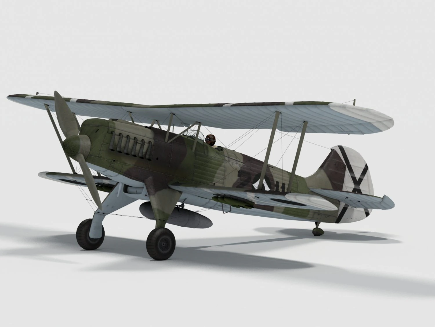 Heinkel he-51 3D Model .c4d .max .obj .3ds .fbx .stl .blend 