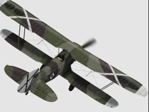 Heinkel he-51 3D Model