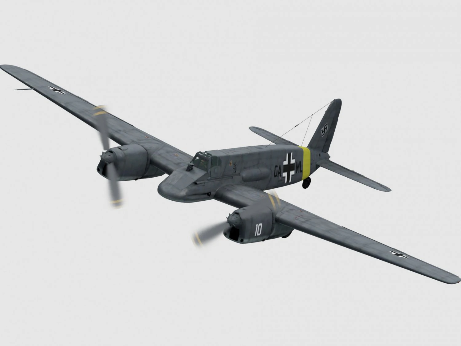 Henschel hs 129 a 3D Model .c4d .max .obj .3ds .fbx .stl .blend 