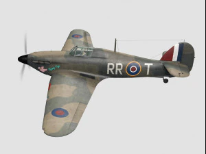 हॉकर तूफान 3D मॉडल