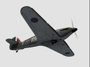 hawker hurricane Modèle 3D